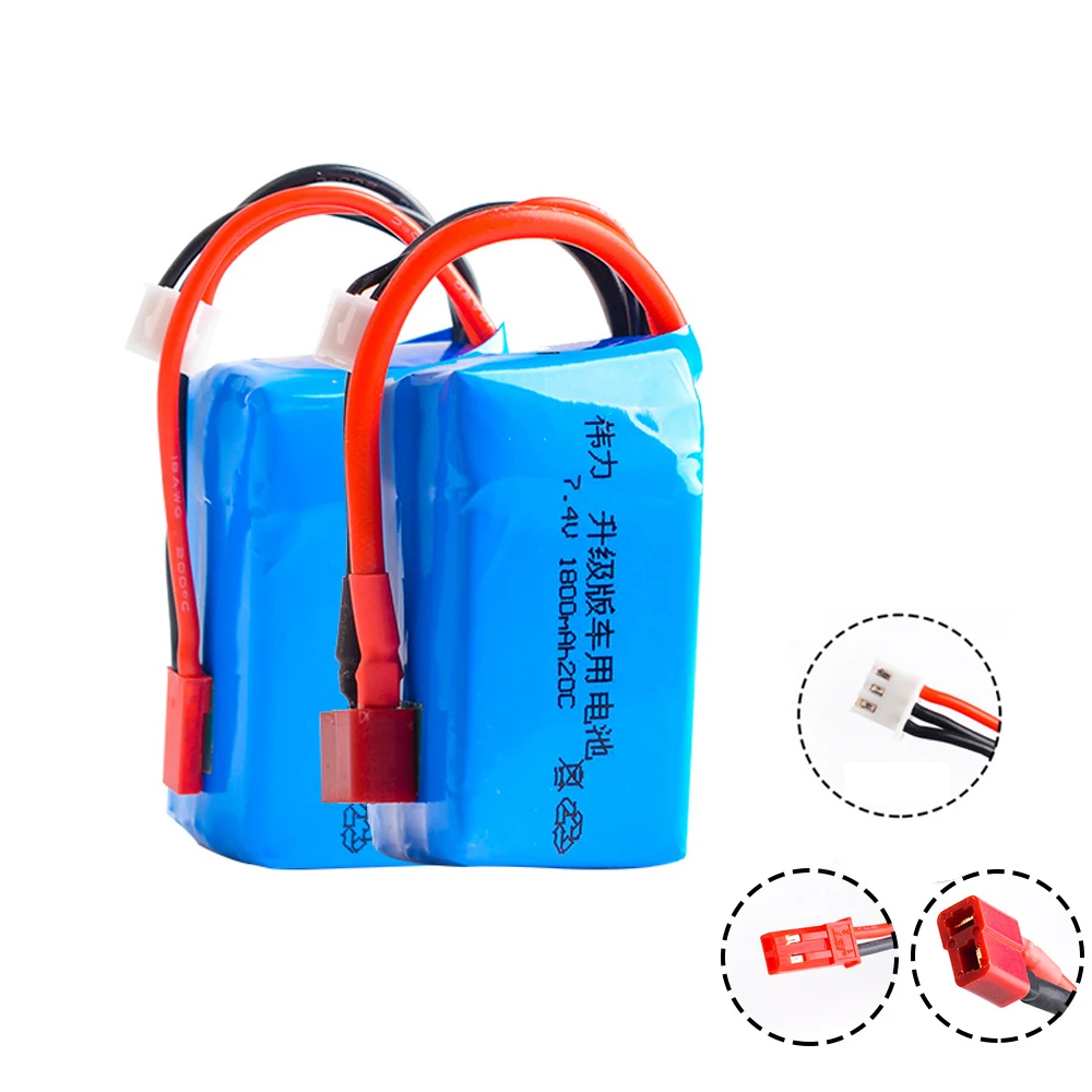 1 2 3 шт. обновленный Lipo аккумулятор 7 4 в 1800 ма/ч 20C Max 40C 2S для Wltoys 5 | Игрушки и хобби