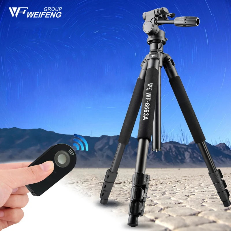Weifeng WF6663A триподы три магниевого сплава Профессиональный портативный монопод для