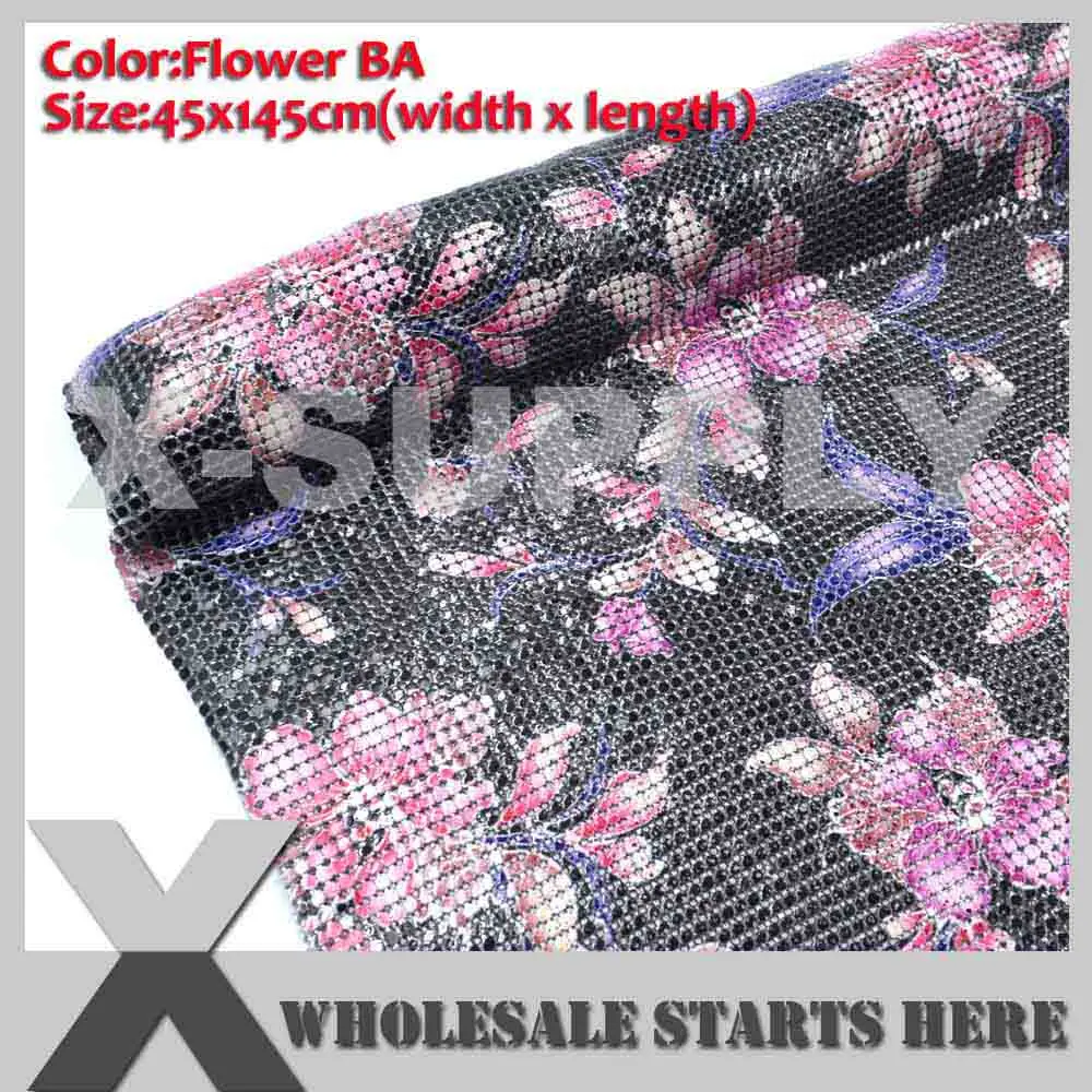 Flower BA Металлическая алюминиевая ткань, Сетчатое покрытие, без железа, клеевая подложка, используется для бюстгальтера, свадебные вечерние платья, вечерние, покрытия - Цвет: Flower BA