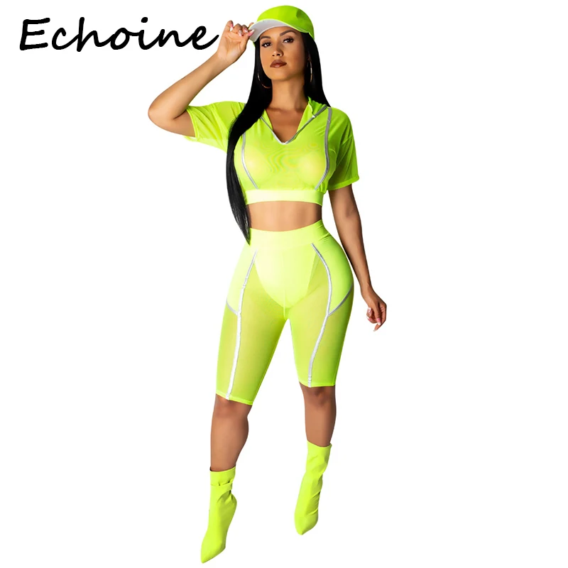 Женский спортивный костюм Echoine из двух предметов топ с капюшоном + штаны