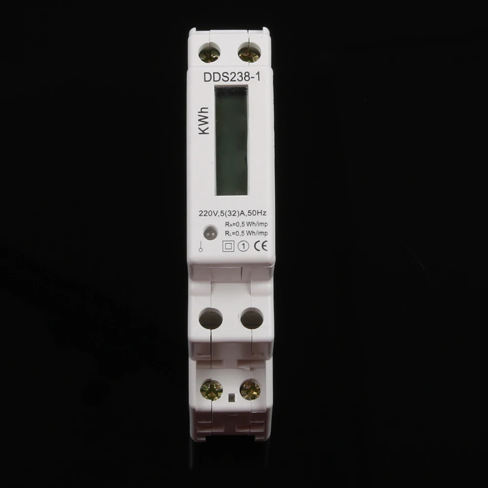 DDS238-1 lcd 5(32) A 230VAC 50Hz одна фаза полюс din-рейку киловатт-час кВт-ч счетчик энергии абсолютно измеритель мощности