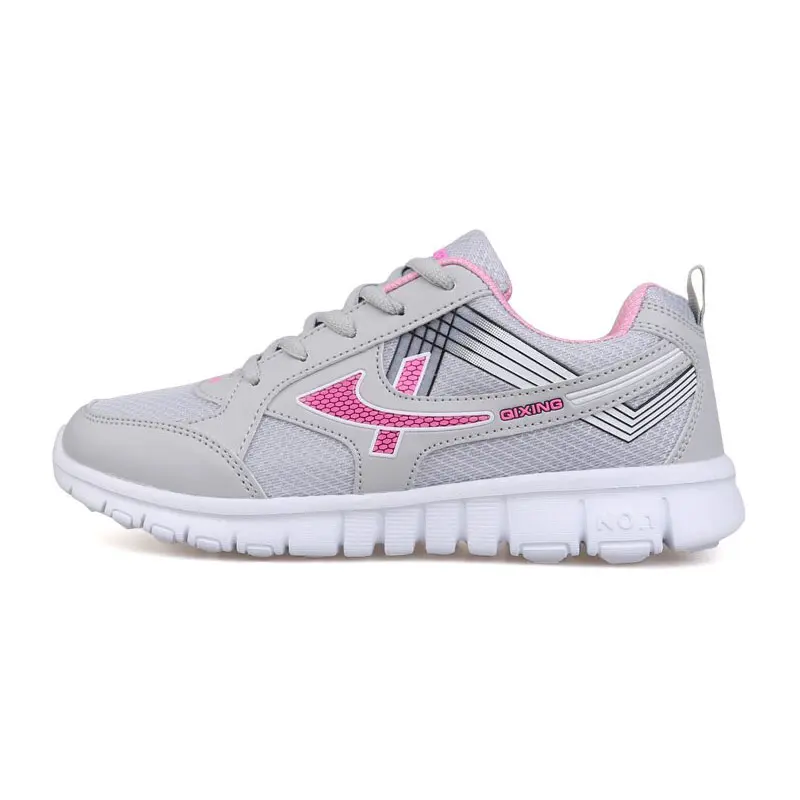Light gray pink Женская обувь; коллекция года; женская обувь для бега наивысшего качества; basket femme; сетчатая дышащая Спортивная обувь на шнуровке; женские кроссовки; спортивная обувь - Цвет: Light gray pink