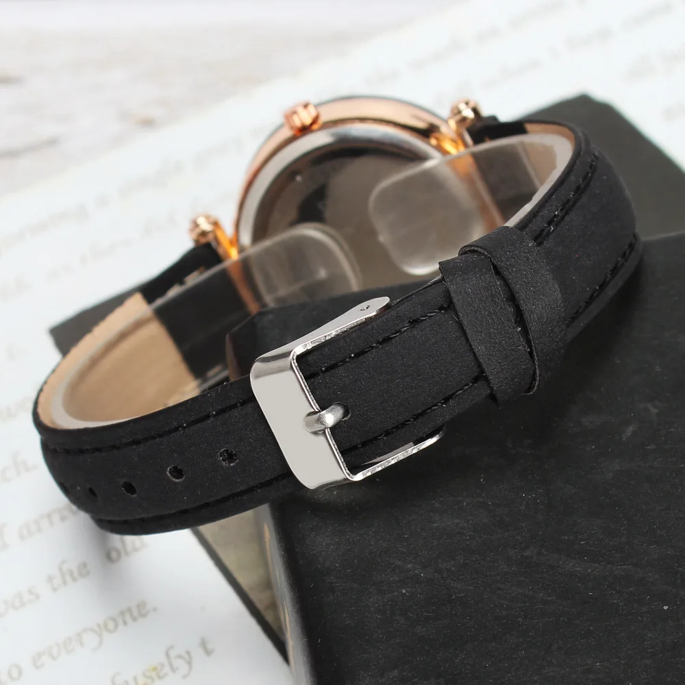 Женские кварцевые наручные часы с циферблатом звездного неба розовое золото