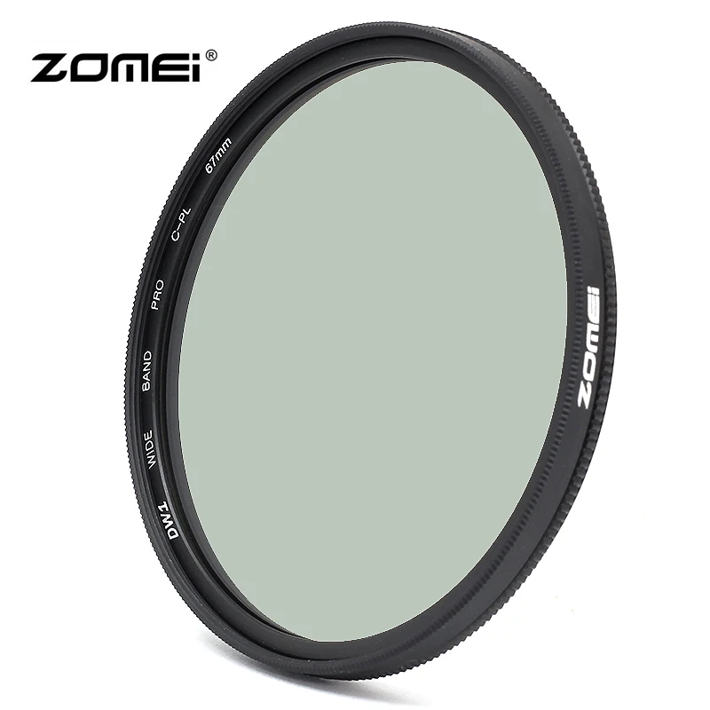 ZOMEI 67 мм DW1 широкополосный Профессиональный фотокруглый поляризатор Тонкий CPL