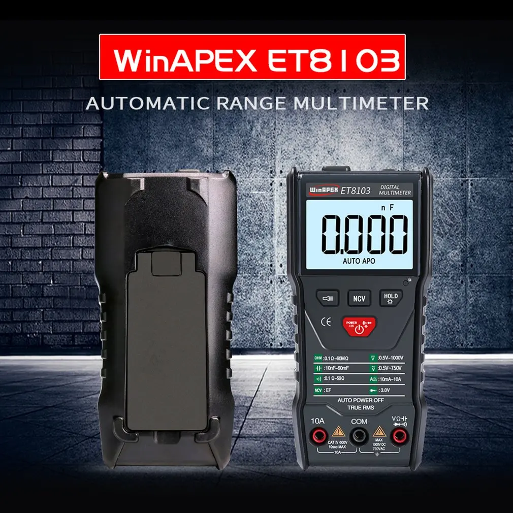 WinAPEX 6000 Count Digital Multimeter DC/AC Voltage Current Meter Handheld Diode NCV Tester True RMS Flashlight Multitester | Инструменты
