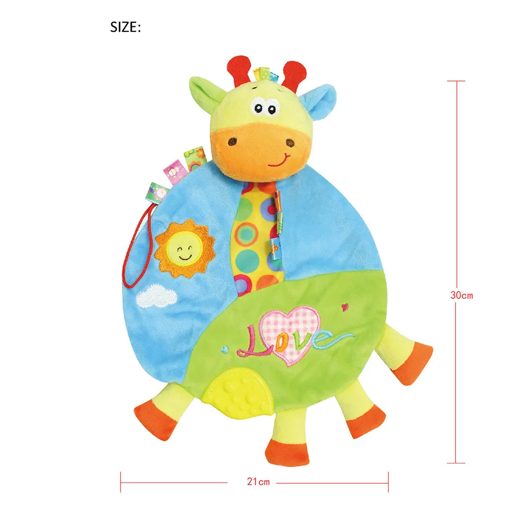 

Newborn Baby Rattles Teether Toys Cute Lion Animal Bell Towel Cloth Book Toddlers Learning Early Education Toys Christmas Gift