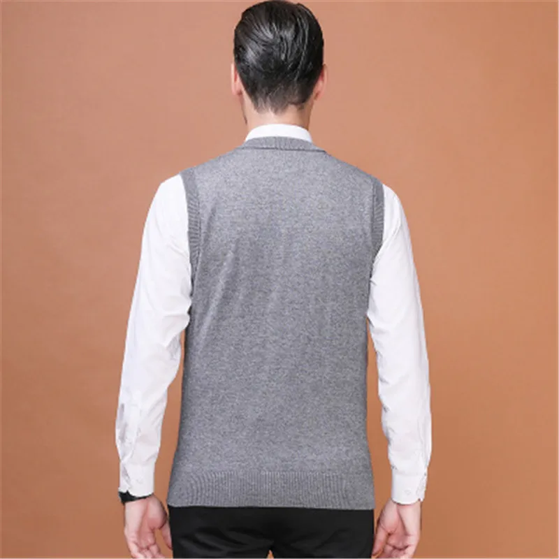 Мужские свитера осенне зимняя куртка мужские теплые пуловеры без рукавов v