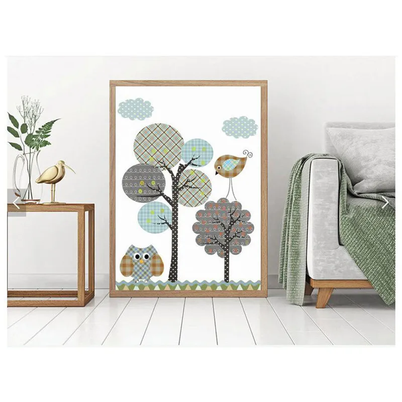В виде цветом и животных из мультфильмов домашний декор Скандинавская Картина на