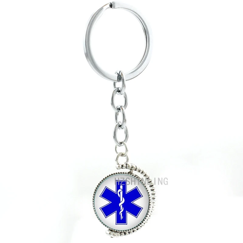 Двойными бортами звезда брелок жизнь диабета медицинский кулон с сигналом