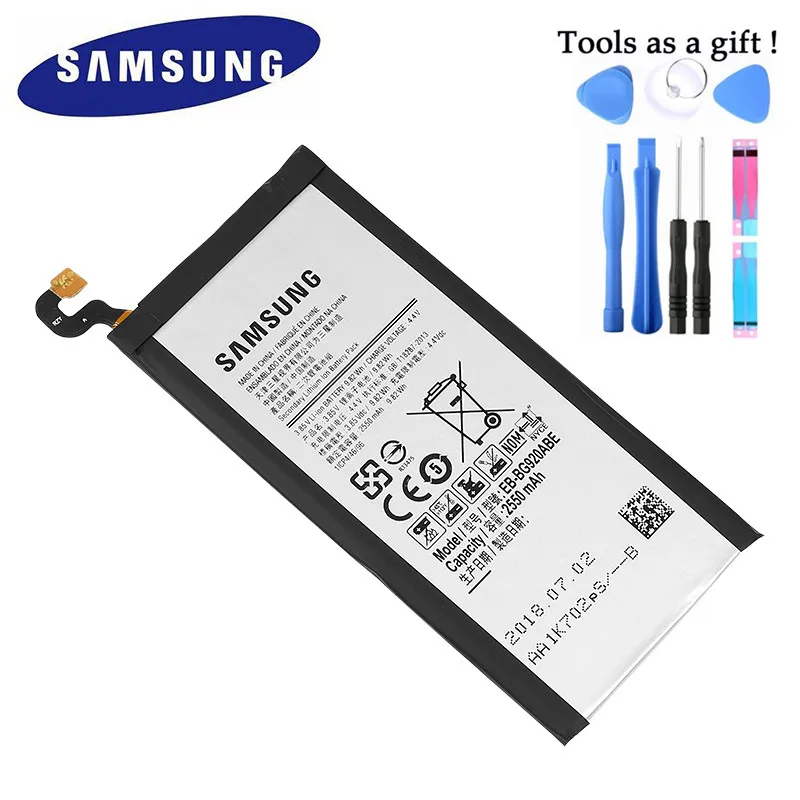 Оригинальная Аккумуляторная батарея для телефона Samsung GALAXY S6 G9200 G9208 G9209 G920F G920I G920A