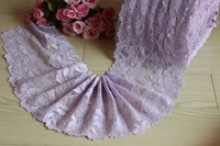 18cm wide 2 ydslotlavender fog handmade hair decoration wide elastic stretch lace trim wedding dress skirt lace trim