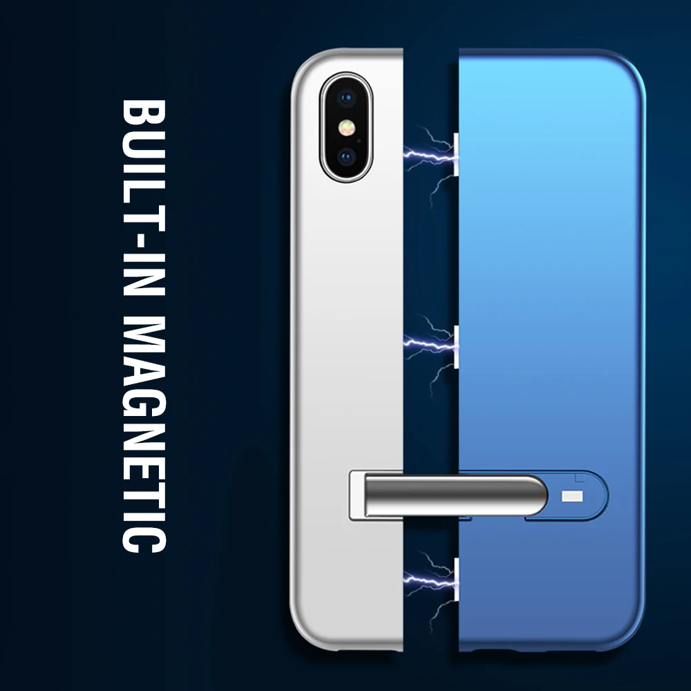 Eqvvol Магнитный абсорбционный чехол для телефона iPhone XS MAX XR X 8 7 6 S Plus 360 градусов