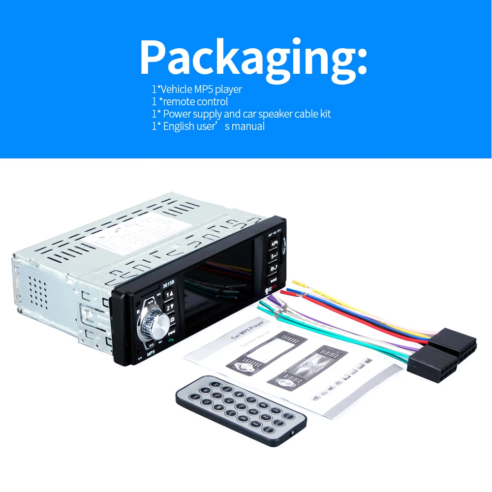 Новый 3 6 дюймов экран TFT Поддержка сзади Камера автомобиля радио bluetooth-плеер аудио