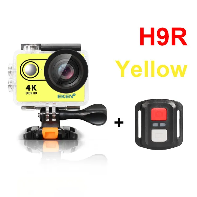 H9R Yellow Оригинальная Экшн-камера eken H9/H9R 4K Ultra HD 1080 p/60fps, мини камера на шлем, WiFi, 2,0 дюйма, 170D, водонепроницаемая Спортивная камера - Цвет: H9R Yellow