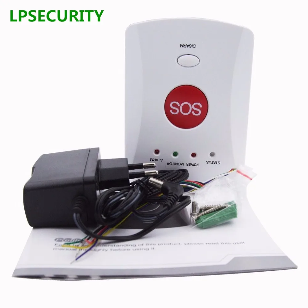 Аварийная сигнализация LPSECURITY GSM для пожилых людей/детей/пациентов с кнопкой SOS