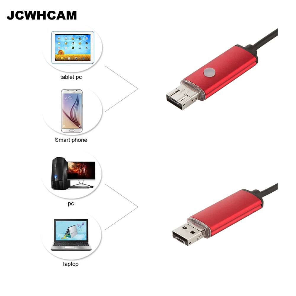 Эндоскоп JCWHCAM 2 в 1 микро USB эндоскоп для телефонов Android и ПК диаметр 7 мм 6