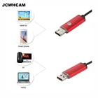 Эндоскоп JCWHCAM 2 в 1, микро-USB эндоскоп для телефонов Android и ПК, диаметр 7 мм, 6 светодиодов, IP67, специальные Эндоскопы 1 м, 2 м, 5 м, 10 м