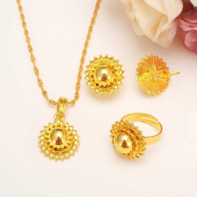 

Habesha african Wedding set Jewelry Ethiopians Style Gold plated Eritrea/Ethiopian Bridal Jewellery Sudan Accessories gift