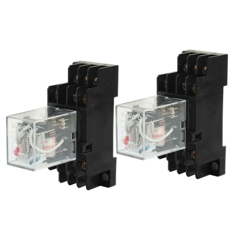2xHH 53P AC 220/240 V светодиодный красный 3PDT DIN реле питания | Обустройство дома