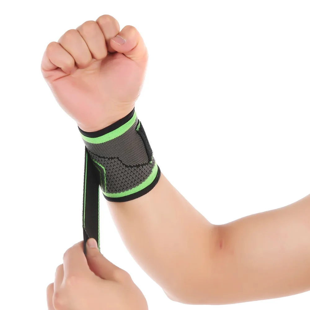 

1PC 3D Pressurized Fitness Wristband Crossfit Gym Powerlifting Compression Wrist Support Brace Sleeve Elastic Bandage Hand Wraps