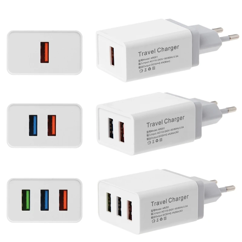 Сетевое зарядное устройство с USB портом 5 В 2 4 А|Зарядные устройства для телефонов|