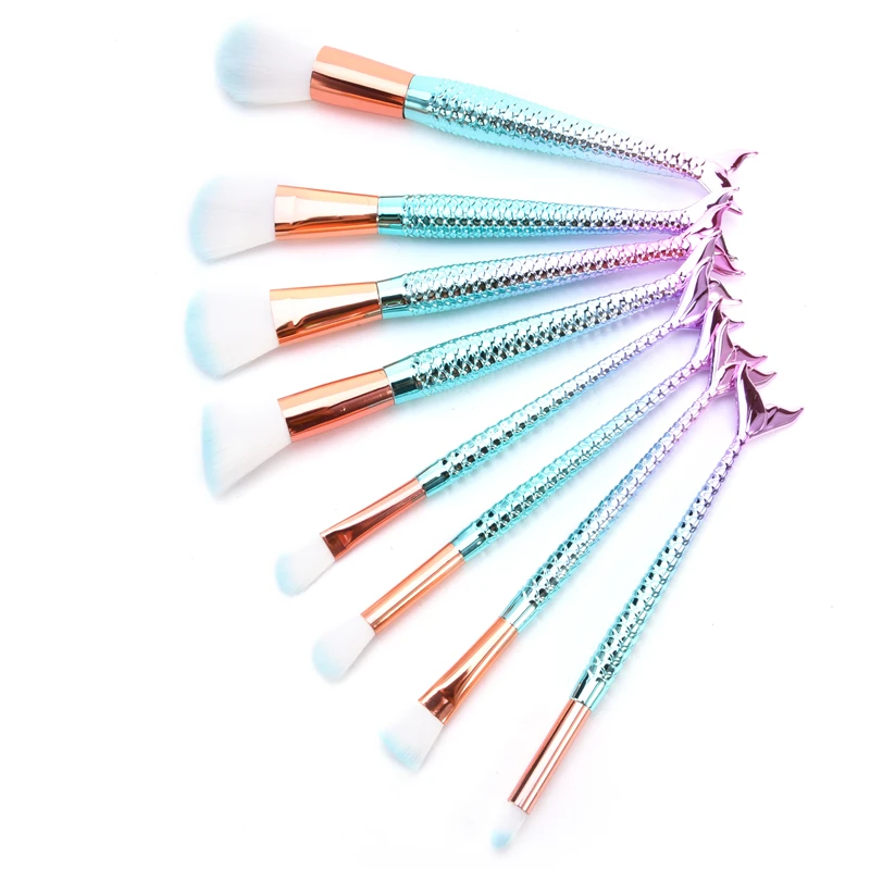 Новые Русалка составляют Расчёски для волос Набор бровей Подводка глаз Румяна