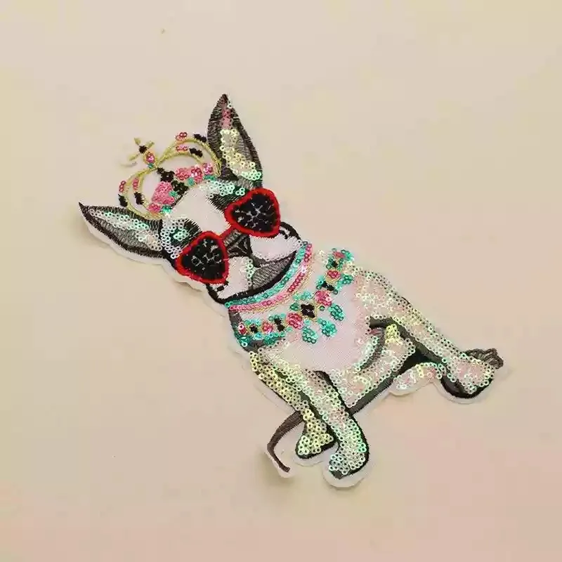 Новое поступление Корона Мопс нашивки в форме собак пришивная декоративная