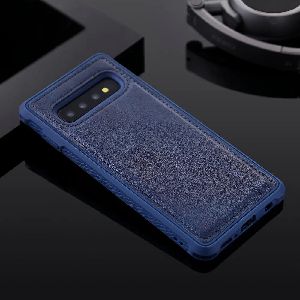 Флип-чехол для samsung Galaxy S10, роскошный Съемный кожаный чехол-кошелек, чехол для телефона с магнитной застежкой для samsung S10 Plus S10 E
