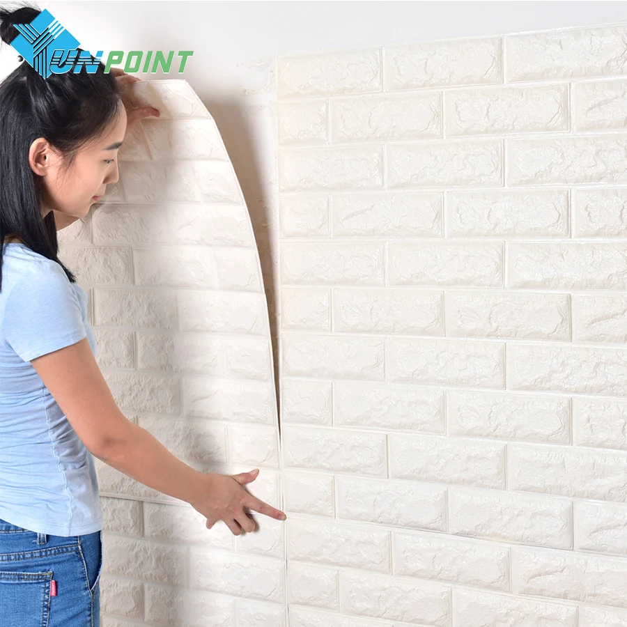 Пенополиэтиленовые DIY самоклеющиеся 3D настенные наклейки, кирпичные водонепроницаемые обои, домашний декор для детской спальни, наклейки для гостиной