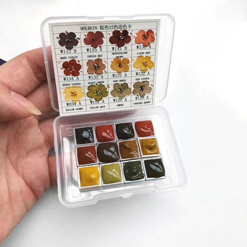 Hb земляной цвет 12 Holbein коричневый старинные красители воды Sub Pack диск 0 5 мл 1