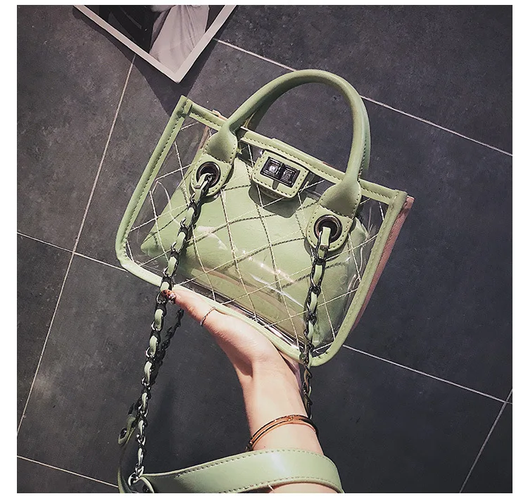 Sac Transparant женские сумки-мессенджеры Летние Новые прозрачные сумочки с цепочкой композитная сумка универсальная переносная Желейная сумка DG432