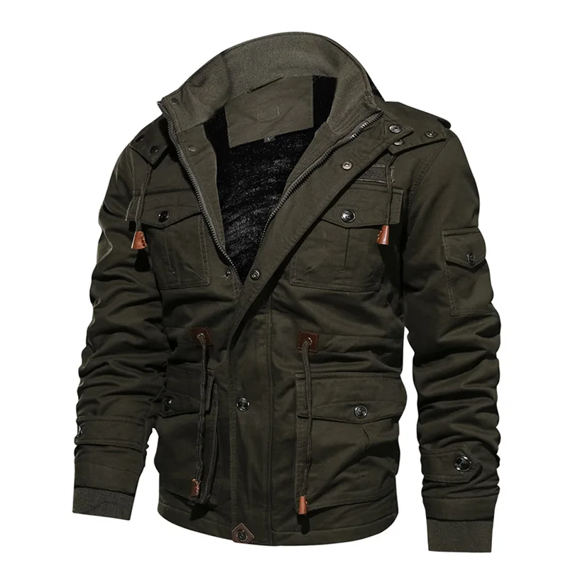 Army green Осенне-зимняя мужская теплая куртка из плотного бархата для занятий спортом на открытом воздухе, скалолазания, тренировочная теплая ветрозащитная Тактическая Военная куртка - Цвет: Army green