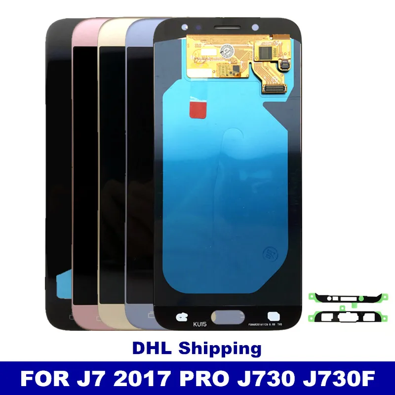 Доставка DHL замена ЖК-дисплея для Samsung Galaxy J7 Pro 2017 J730 J730F сенсорный экран дигитайзер