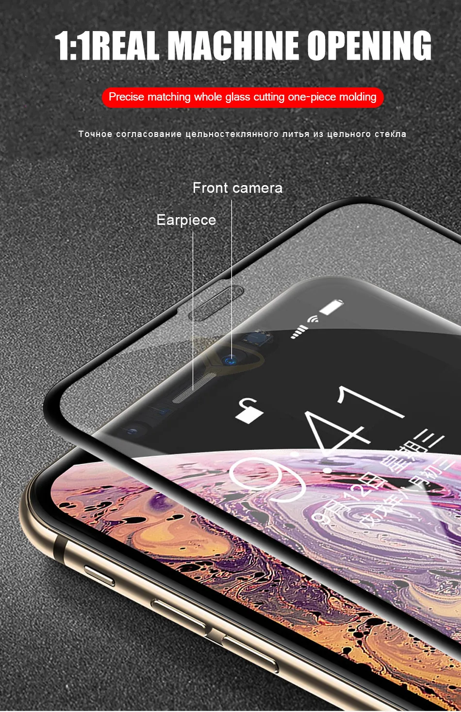 100D полное покрытие Защитная стеклянная пленка для iphone X Xr Xs Max 7 8 Защита экрана для iphone 7 8 6 6s PLus закаленное стекло