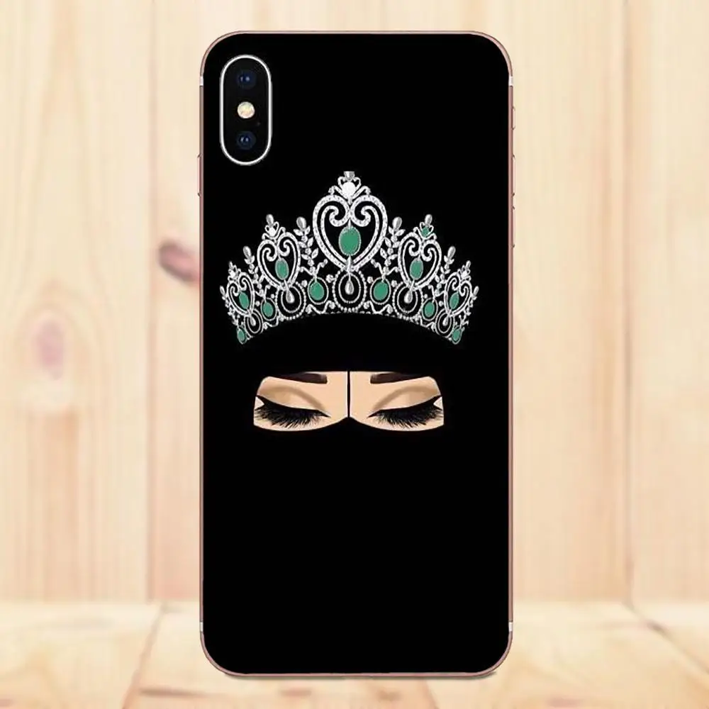 Muslim Islamic Gril Eyes Luxury Flowers Soft TPU Capa For Galaxy Alpha Core Prime Note 4 5 8 S3 S4 S5 S6 S7 S8 S9 mini edge Plus | Мобильные