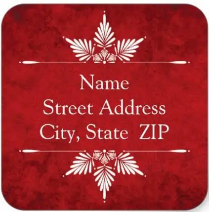 

1.5inch Merry Christmas Calligraphy Return Address Labels Square Sticker