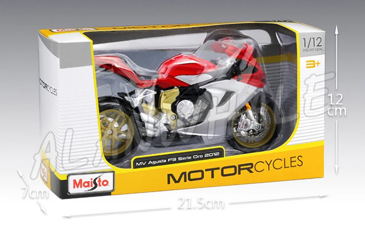 1:12 Масштаб MV Agusta F3 серия Оро 2012 металлическая Литая модель мотоцикла Мотоцикл Гоночные Машинки Игрушки для мальчиков Автомобиль Moto GP коллекция - Цвет: 11095