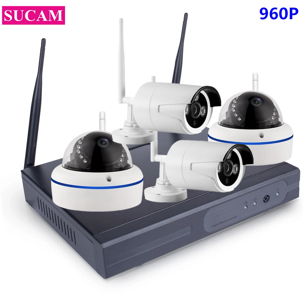 SUCAM 960 P 4CH Wifi Набор для видеонаблюдения Наружная и внутренняя беспроводная камера