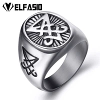 mens stainless steel ring sigil of lucifer seal of satan symbol jewelry size 8 9 10 11 12 13