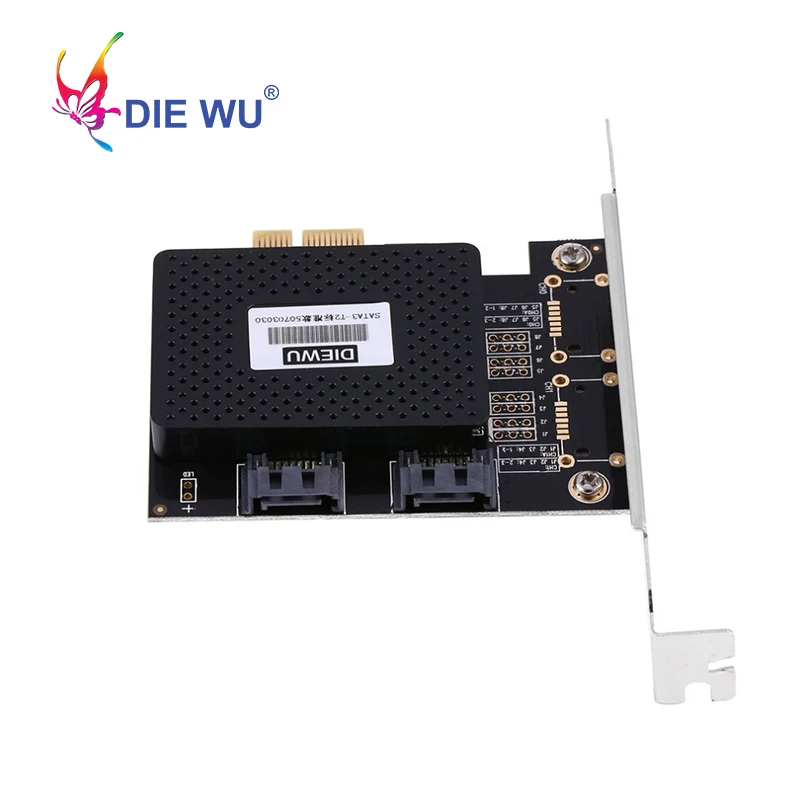 DIEWU PCIE to 3,0 SATA карта с 2 портами плата PCI Express PCIE to 2 портами SATA 3,0 портами контроллер расширения адаптера