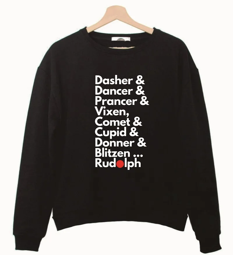 Dasher Dancer/семейные детские свитшоты с буквенным принтом Новинка модный свитер