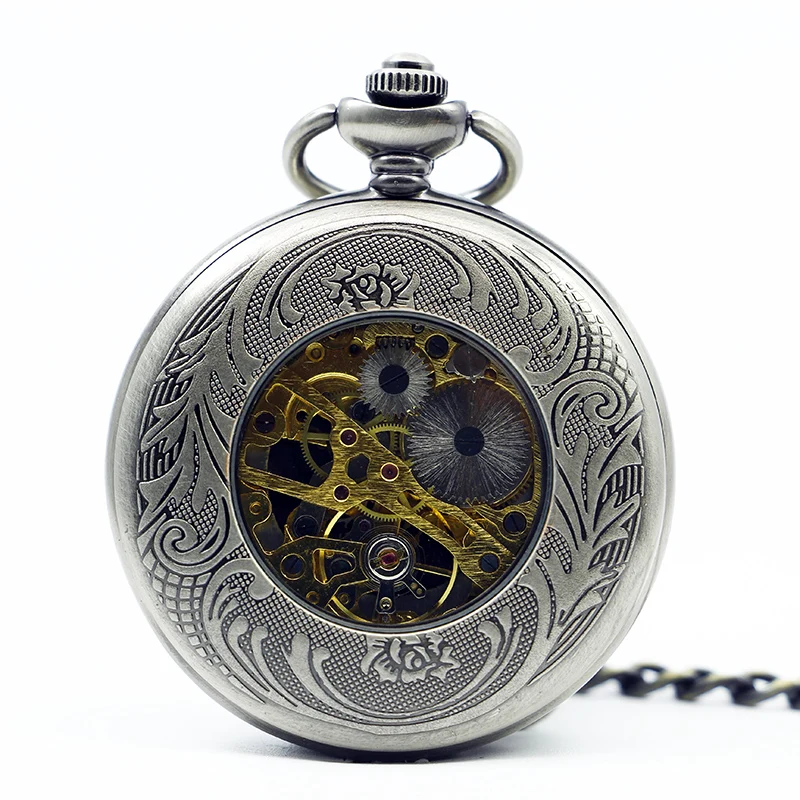 Antique Knight Cross Badge Swiss Mechanical Pocket Watch Vintage Steampunk Manual Winding Fob Chain Digital Clock Men's Gift