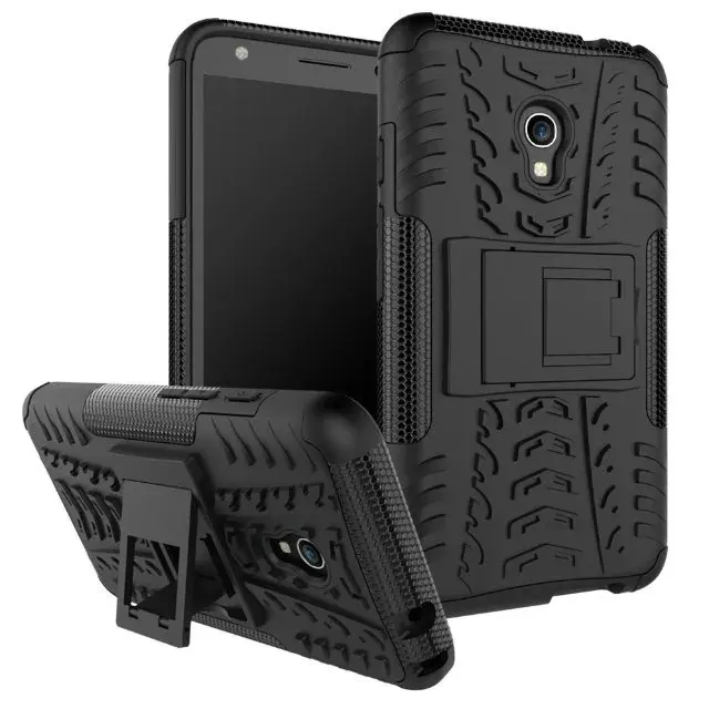 Чехол для Alcatel Pixi 4 жесткий чехол из ТПУ + ПК с подставкой силиконовый гибридный