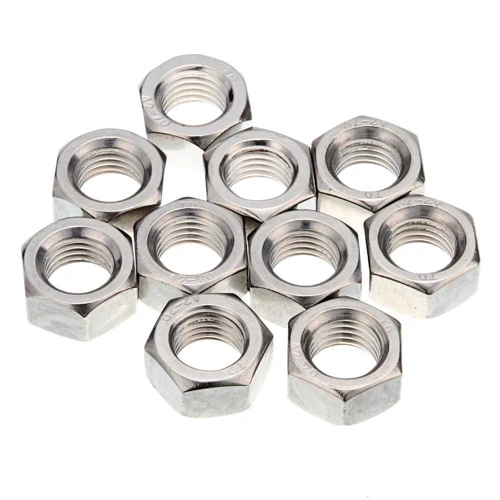 

10 pcs M16 Nuts A2 Stainless Steel Hex Nuts To Fit Our Bolts and Screws