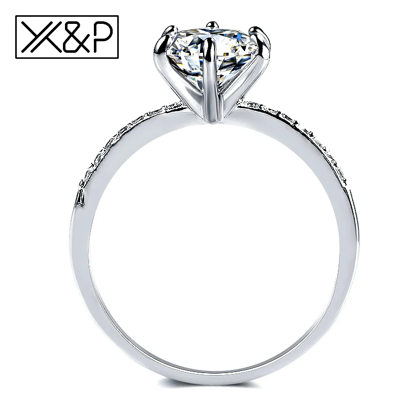 Классическое Обручальное кольцо X &amp P обручальное с 6 заклепками AAA белыми