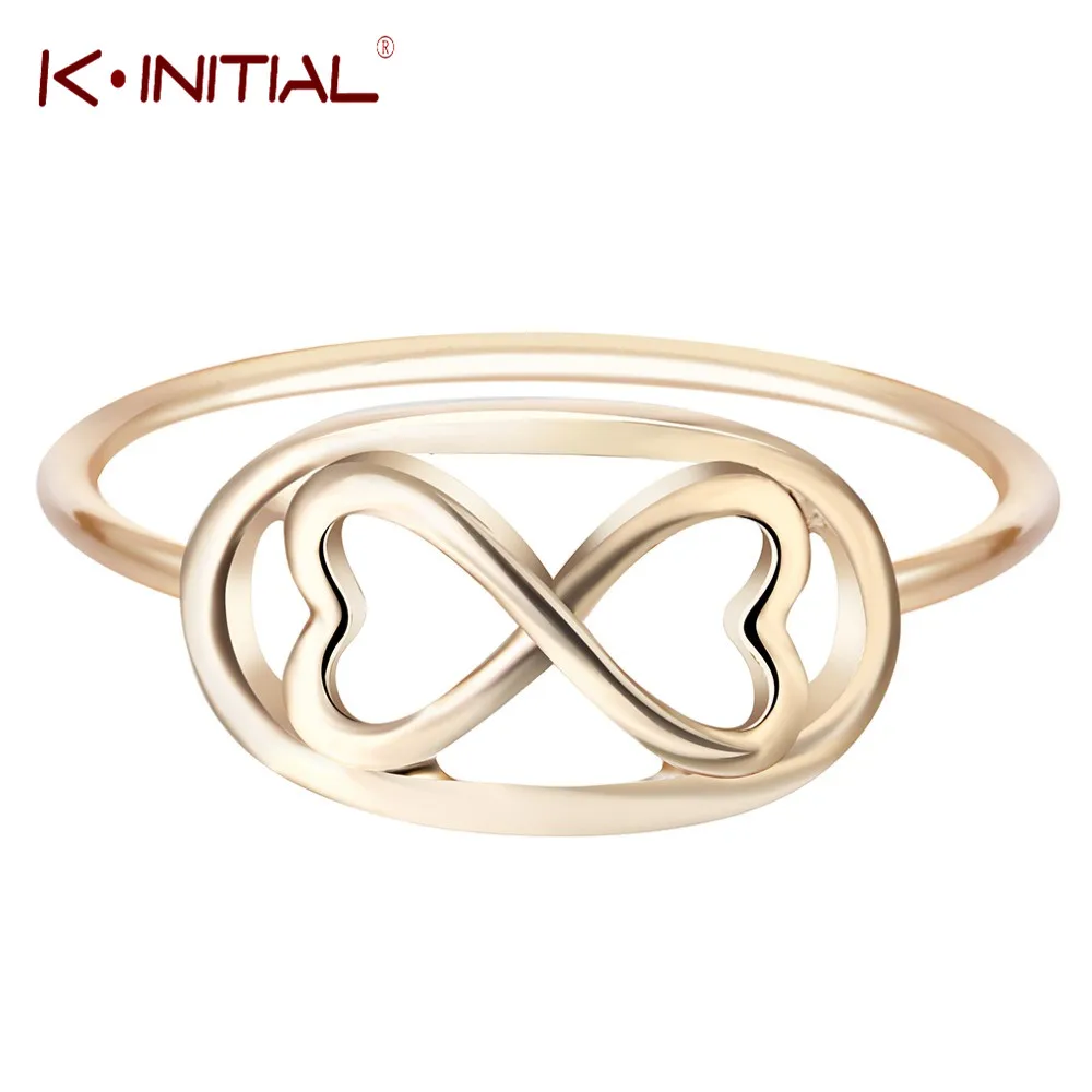Kinitial Infinity Rings Charms Lucky 8 Ring Knuckle for women Party Geometric Accessories Jewelry anillos mujer | Украшения и