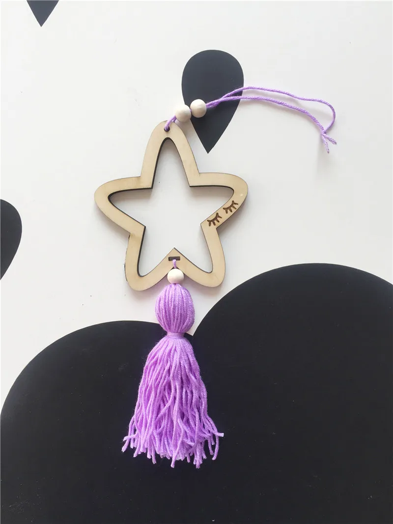 Скандинавские украшения для детской комнаты деревянные реснички настенные