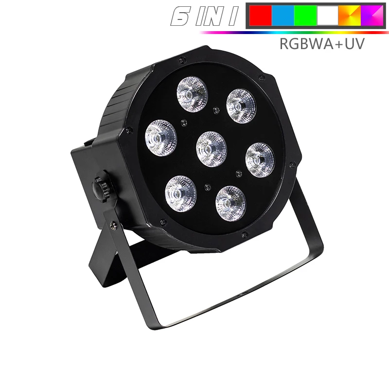 Движущийся светодиодный сценический светильник 7x18 Вт RGBWA+ UV 6в1 Профессиональный DMX512 для дискотеки DJ музыка вечерние KTV освещение для ночного клуба - Цвет: LED Par 7x18W