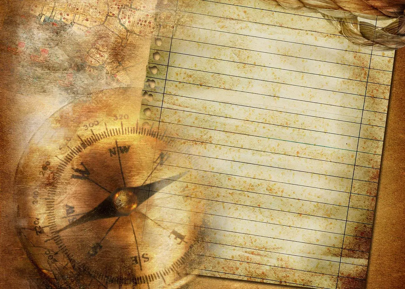 Желтоватая старая бумага с компасом фото фон детская студия Ретро реквизит для