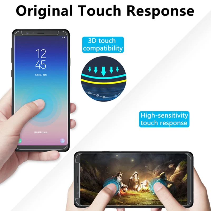 Toughed Tempered Glass for Samsung Galaxy A6 Plus 2018 A9 Star Lite Screen A8 Duos 9H HD on Pro 2016 | Мобильные телефоны и